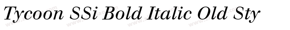 Tycoon SSi Bold Italic Old Style Figures字体转换